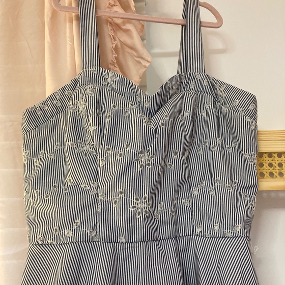 Fit and flare blue dress. size small - Picture 3 of 5